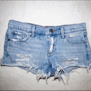 lucky brand lightwash cutoff jean shorts